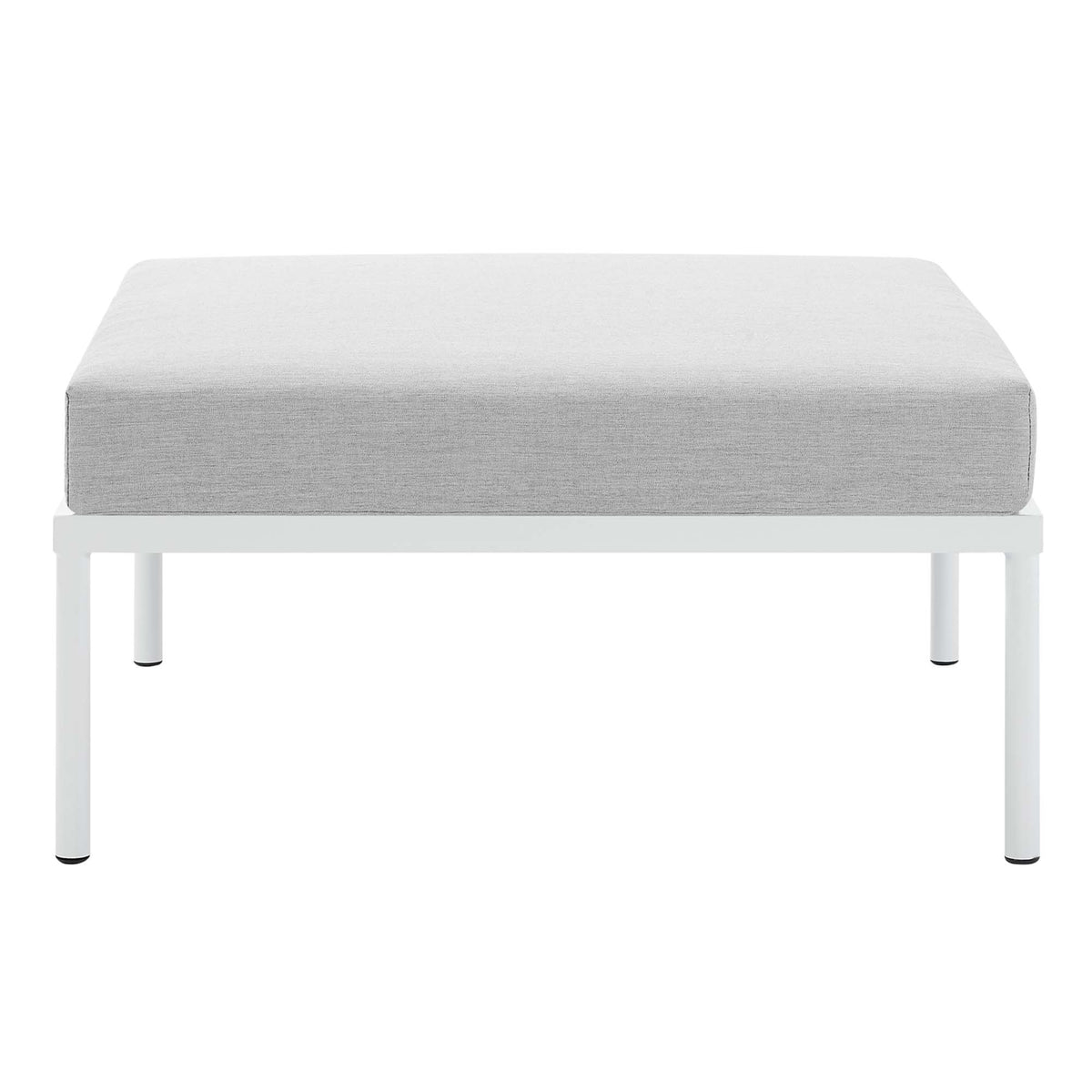 Harmony Sunbrella Outdoor Patio Aluminum Ottoman - Gray
