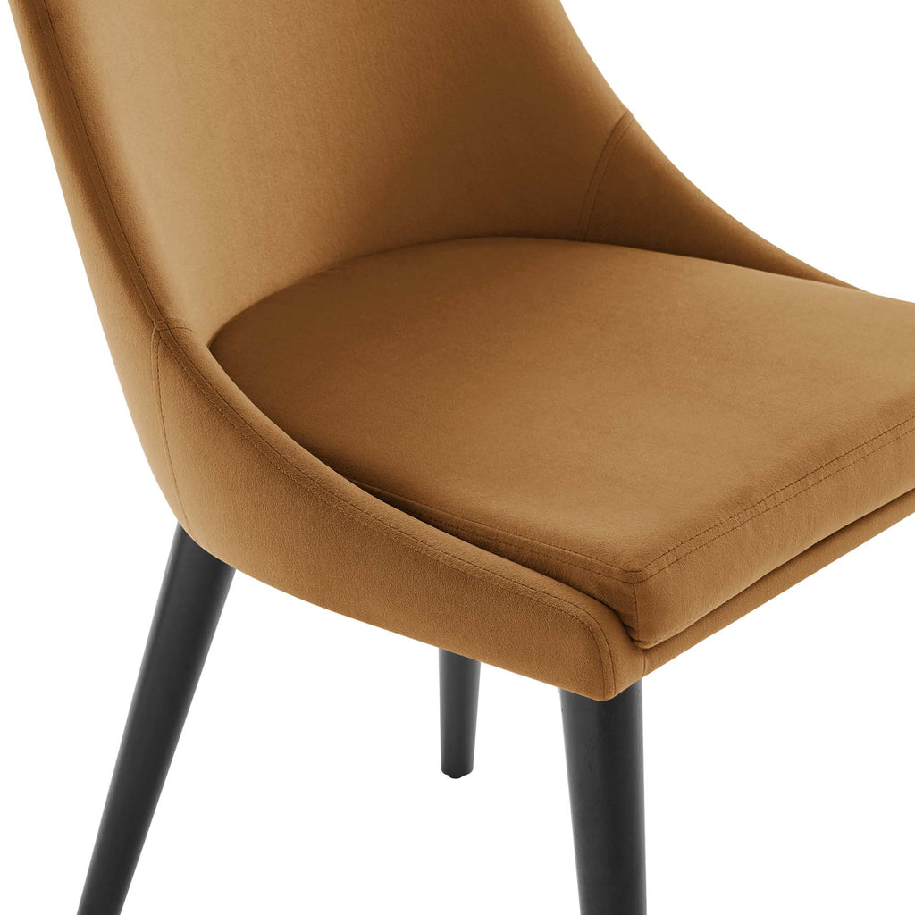 Viscount Performance Velvet Dining Chair - Cognac