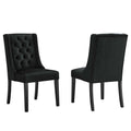 Baronet Performance Velvet Dining Chairs Set of 2 - Black