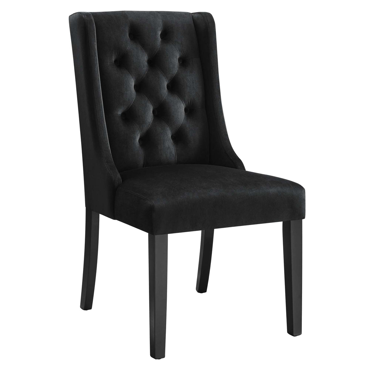 Baronet Performance Velvet Dining Chairs Set of 2 - Black