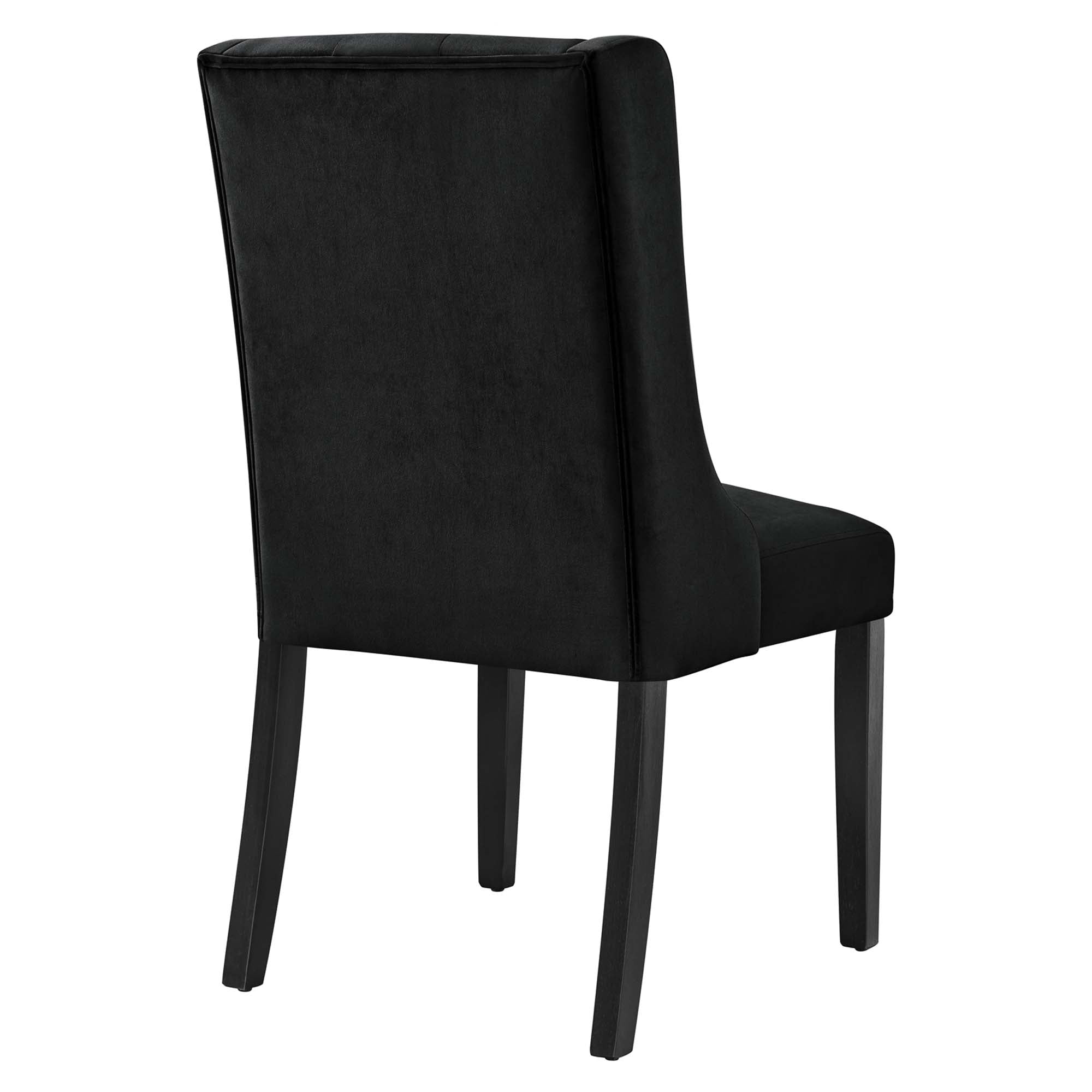 Baronet Performance Velvet Dining Chairs Set of 2 - Black
