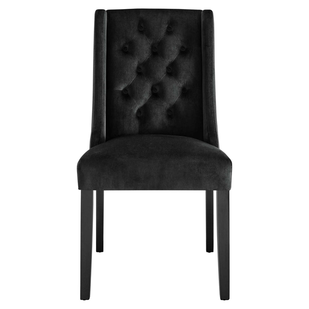 Baronet Performance Velvet Dining Chairs Set of 2 - Black