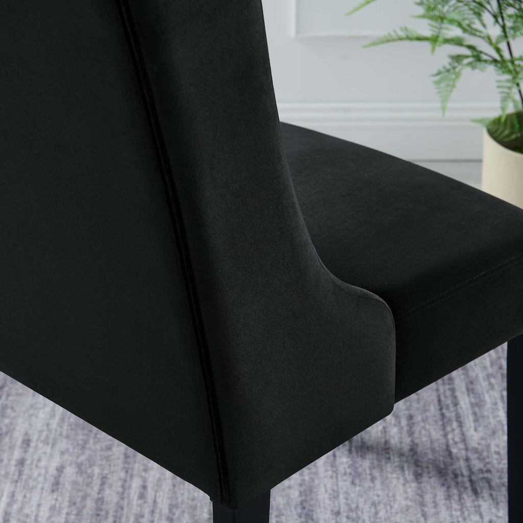 Baronet Performance Velvet Dining Chairs Set of 2 - Black