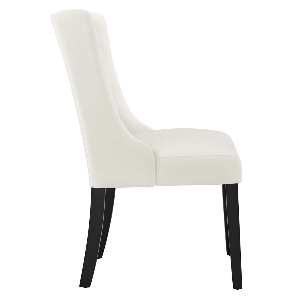Baronet Performance Velvet Dining Chairs Set of 2 - White