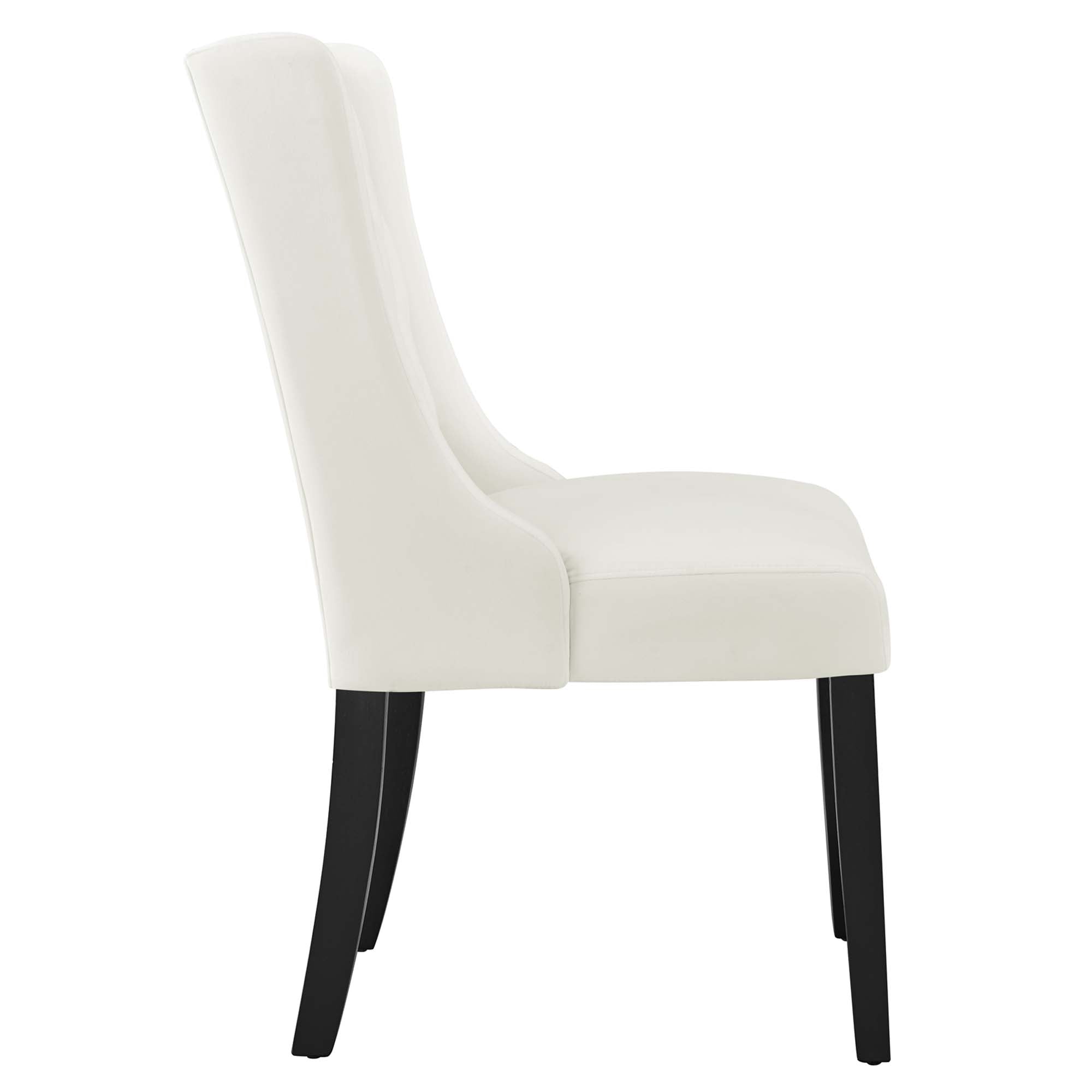 Baronet Performance Velvet Dining Chairs Set of 2 - White
