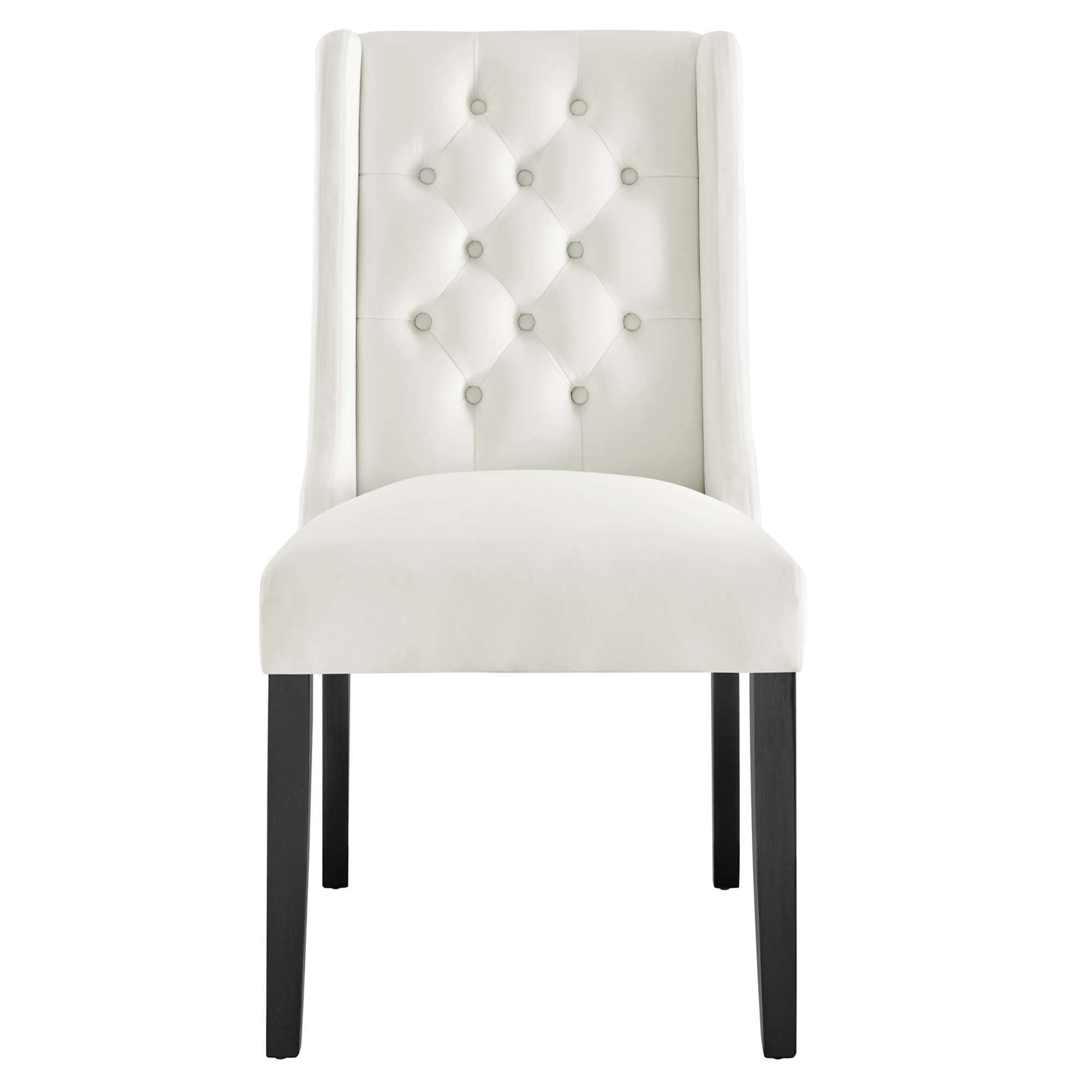 Baronet Performance Velvet Dining Chairs Set of 2 - White