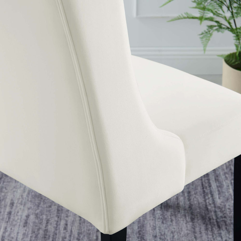 Baronet Performance Velvet Dining Chairs Set of 2 - White