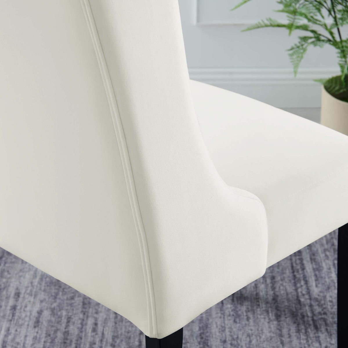 Baronet Performance Velvet Dining Chairs Set of 2 - White