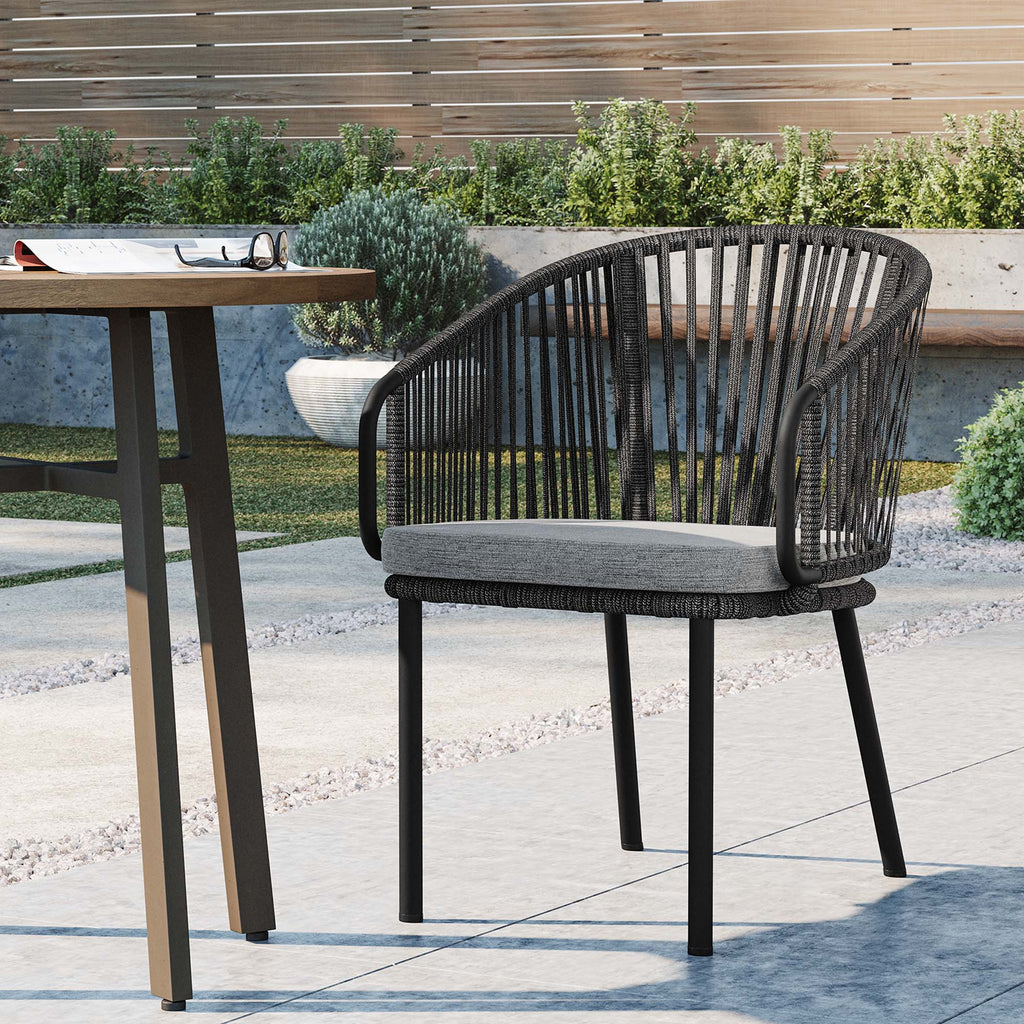 Harbor Outdoor Patio Armchair - Charcoal Gray