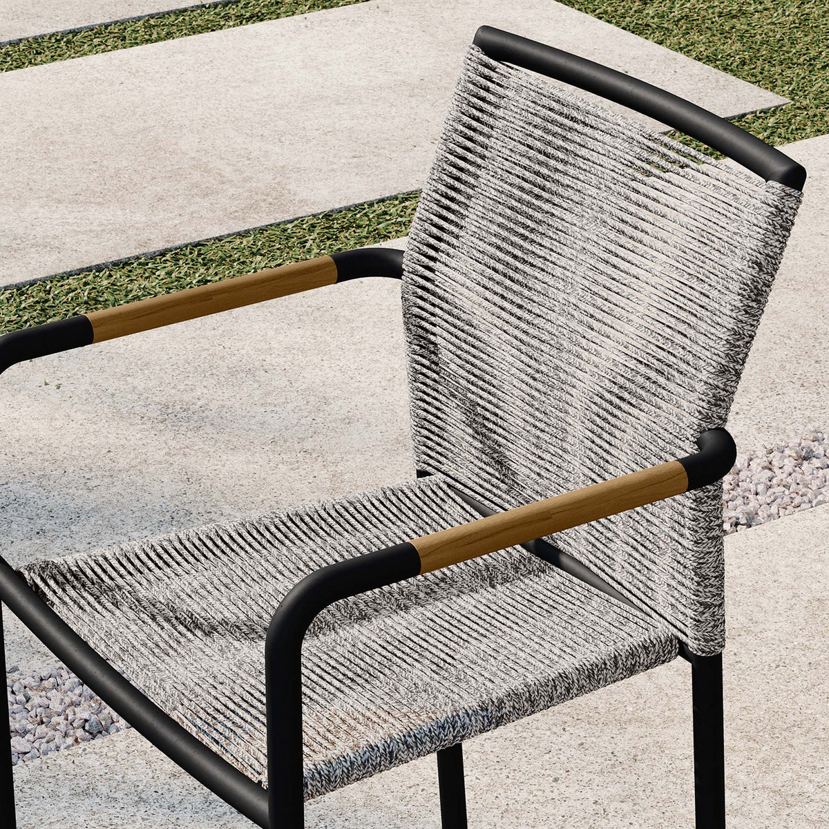 Serenity Outdoor Patio Armchairs Set of 2 - Light Gray