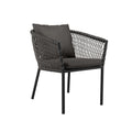 Sailor Outdoor Patio Dining Armchair - Charcoal Charcoal