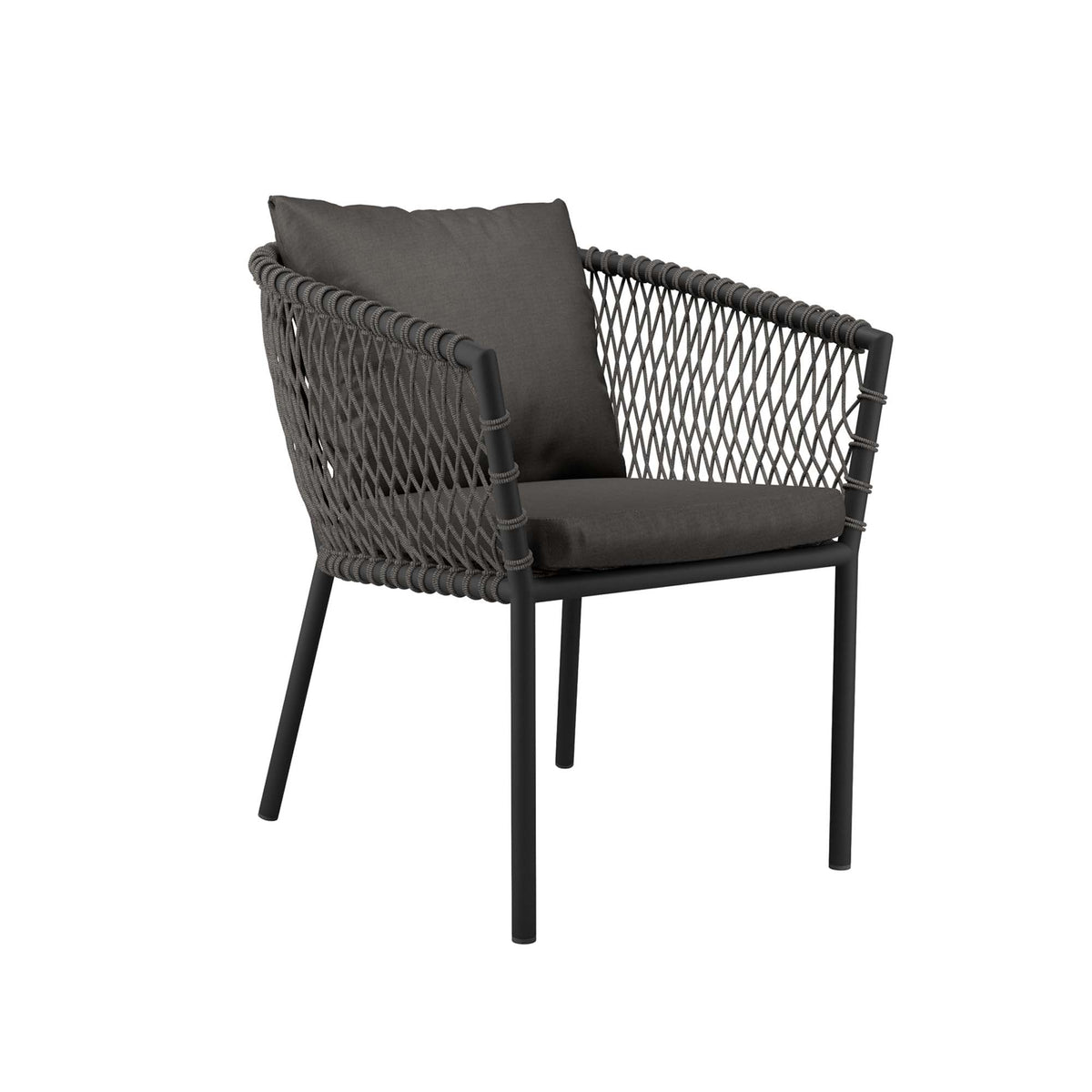 Sailor Outdoor Patio Dining Armchair - Charcoal Charcoal
