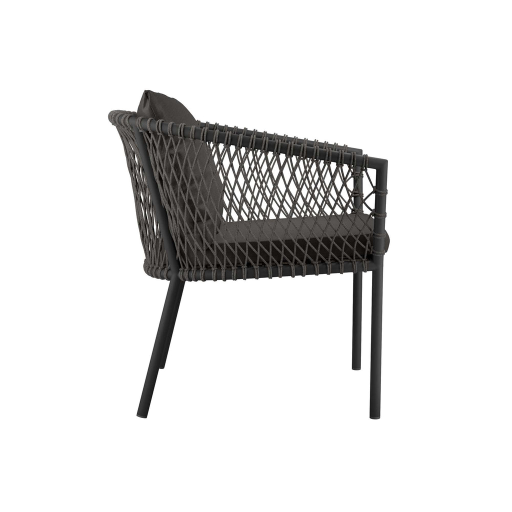 Sailor Outdoor Patio Dining Armchair - Charcoal Charcoal