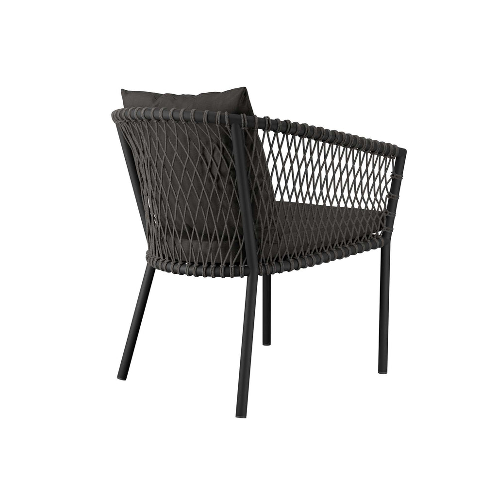 Sailor Outdoor Patio Dining Armchair - Charcoal Charcoal