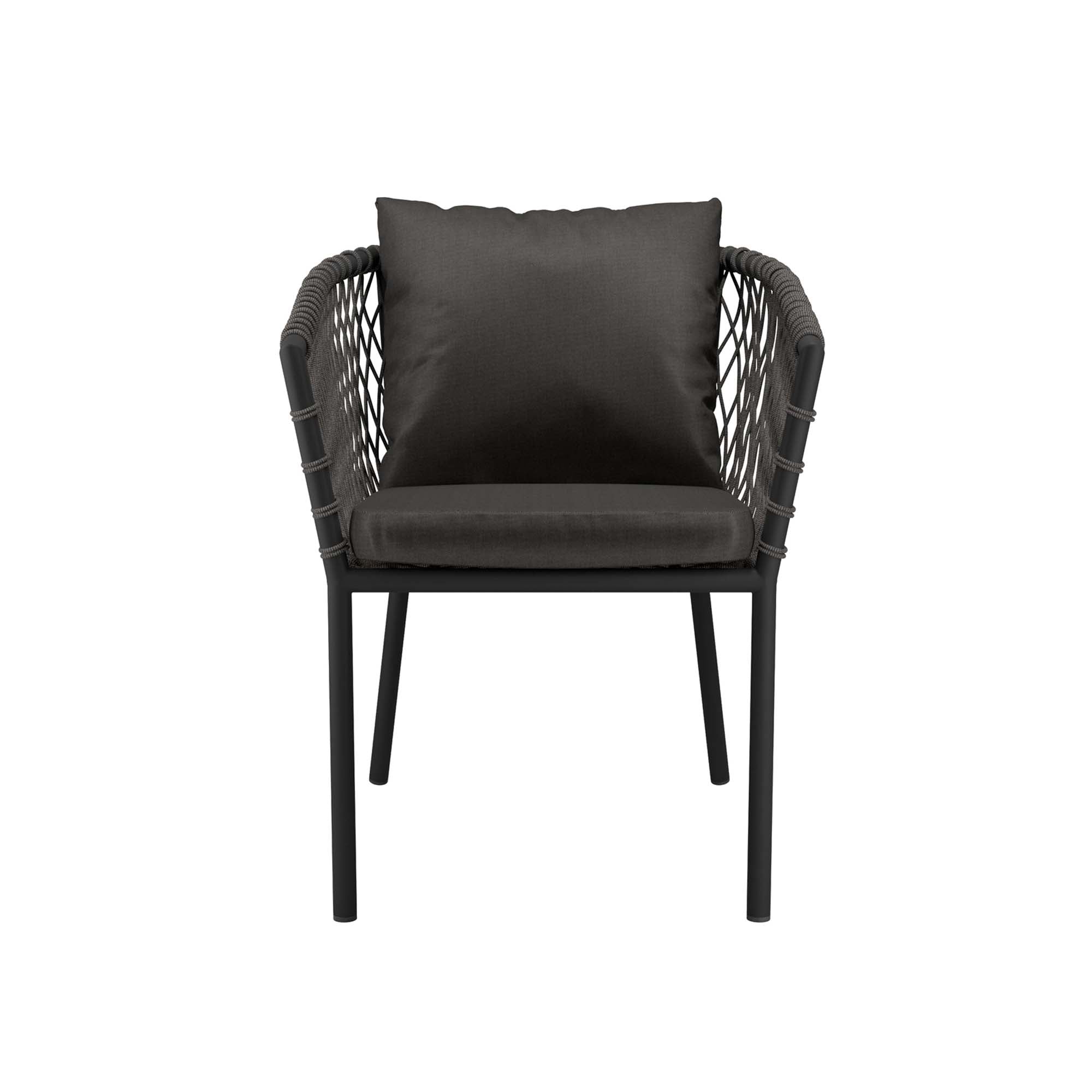 Sailor Outdoor Patio Dining Armchair - Charcoal Charcoal