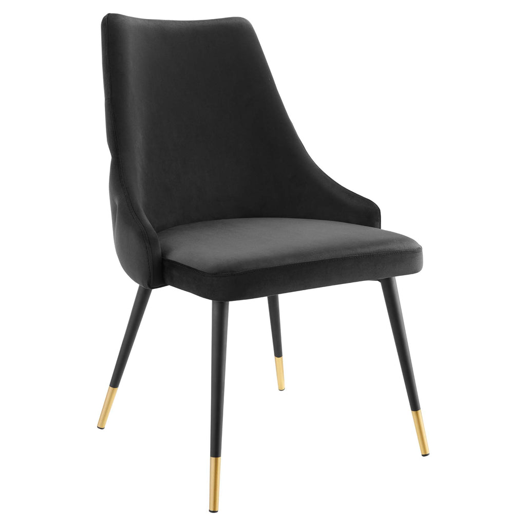 Adorn Performance Velvet Dining Side Chair Set of 2 - Black