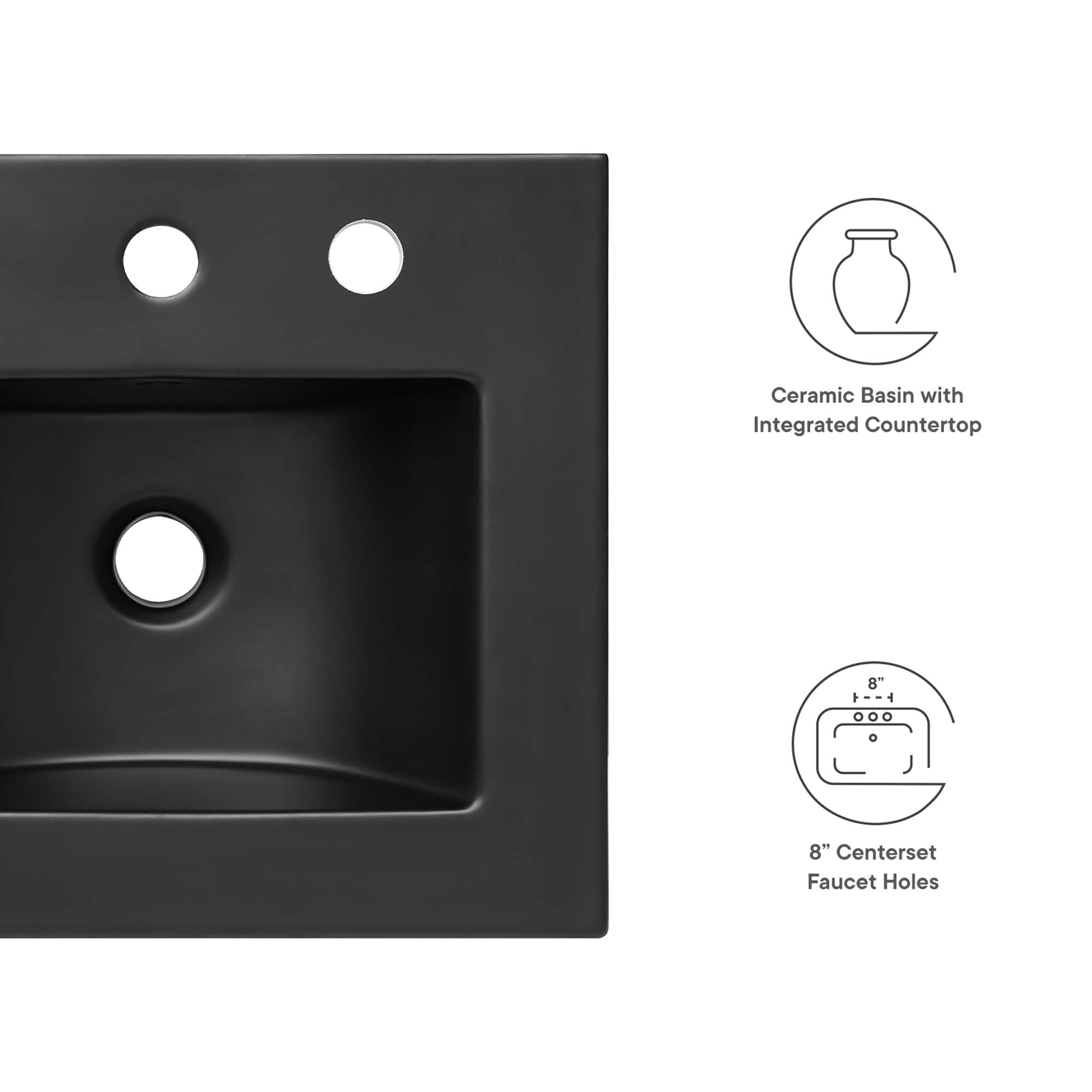Cayman 18" Bathroom Sink - Black