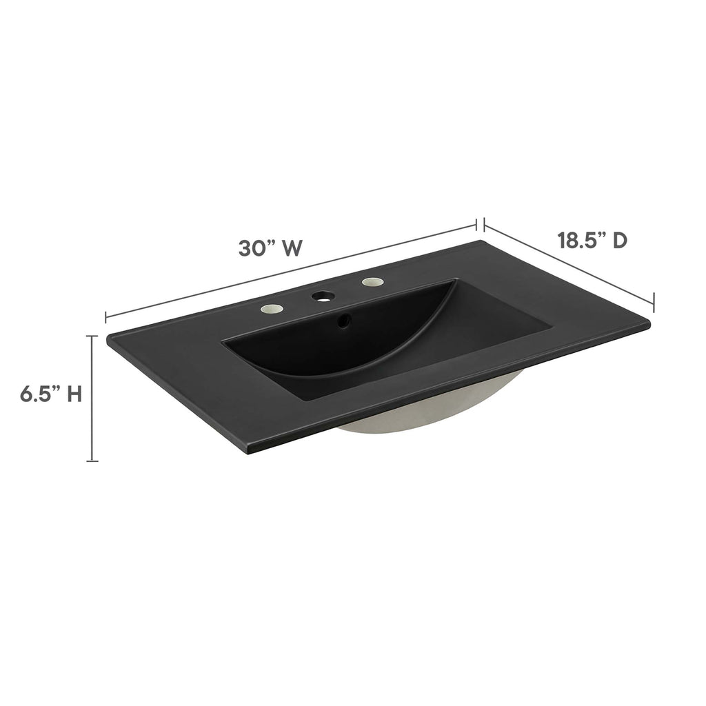 Cayman 30" Bathroom Sink - Black