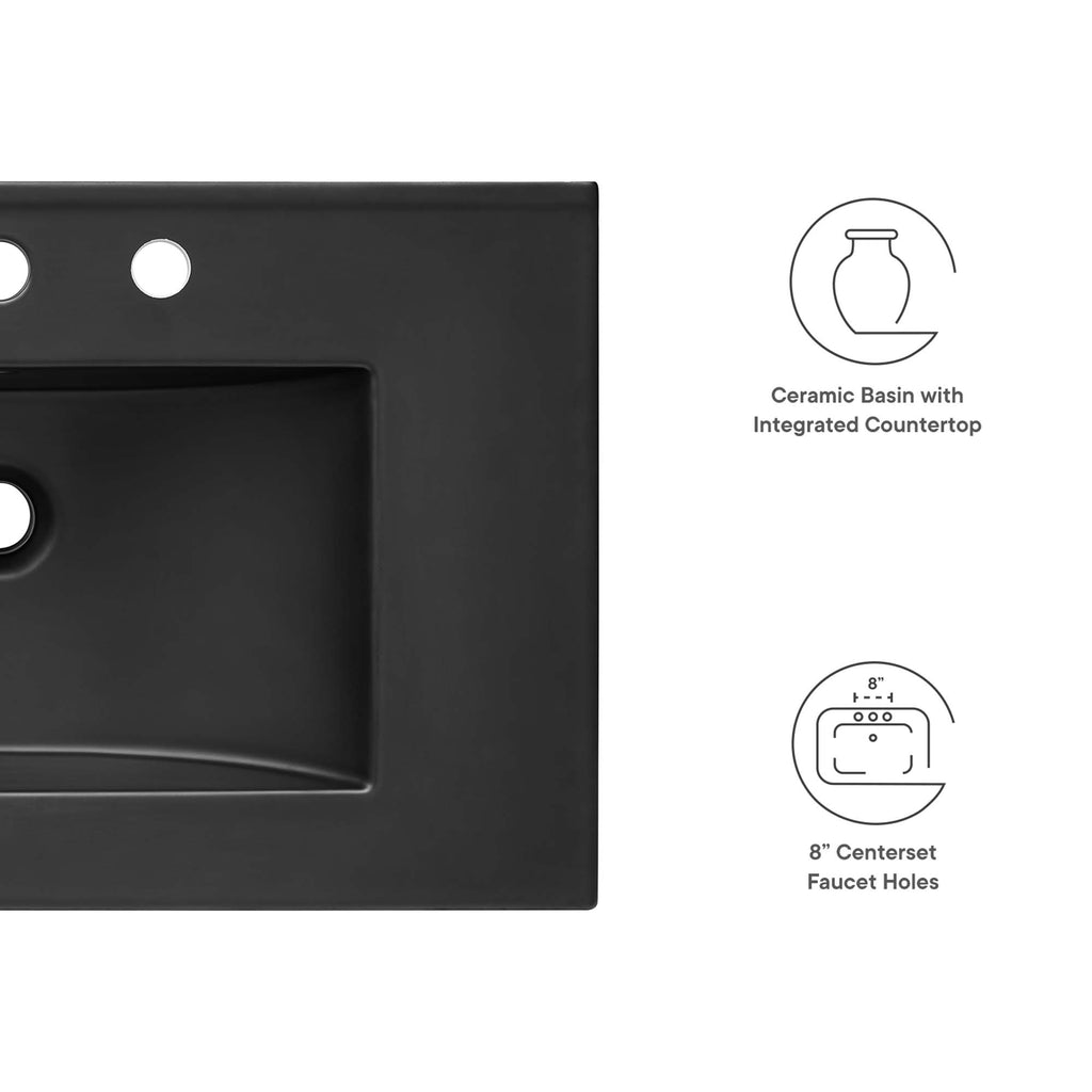 Cayman 30" Bathroom Sink - Black