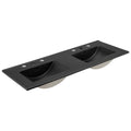 Cayman 48" Double Basin Bathroom Sink - Black