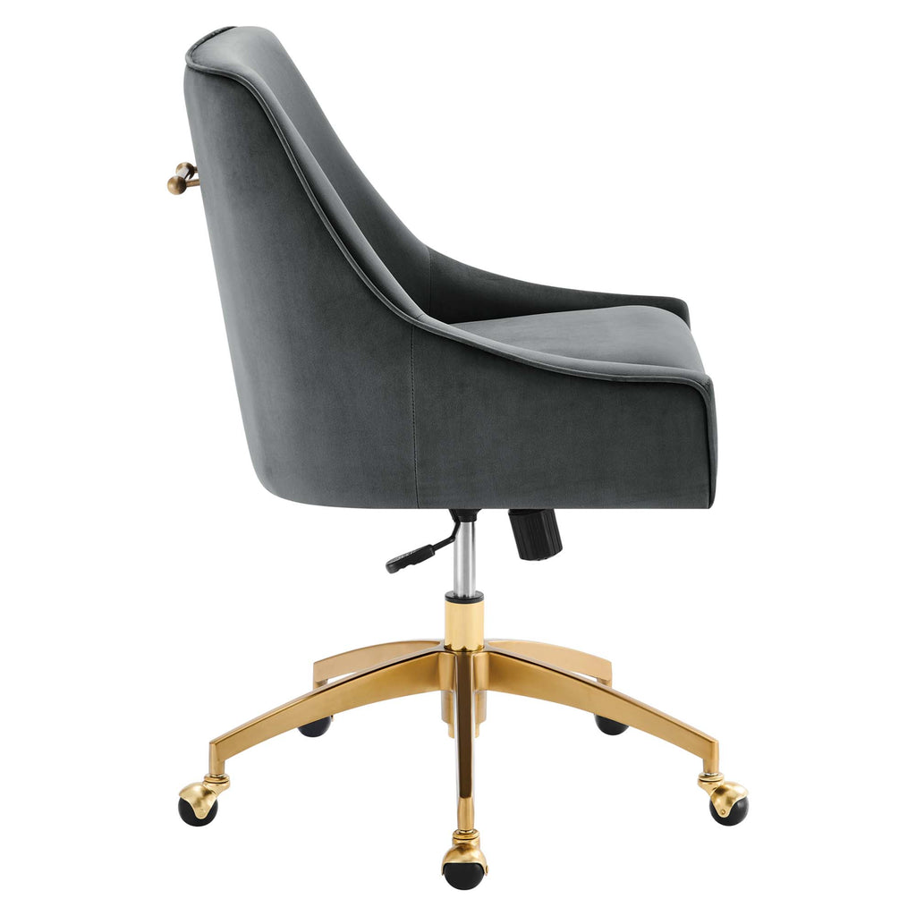 Discern Performance Velvet Office Chair - Gray (chair)