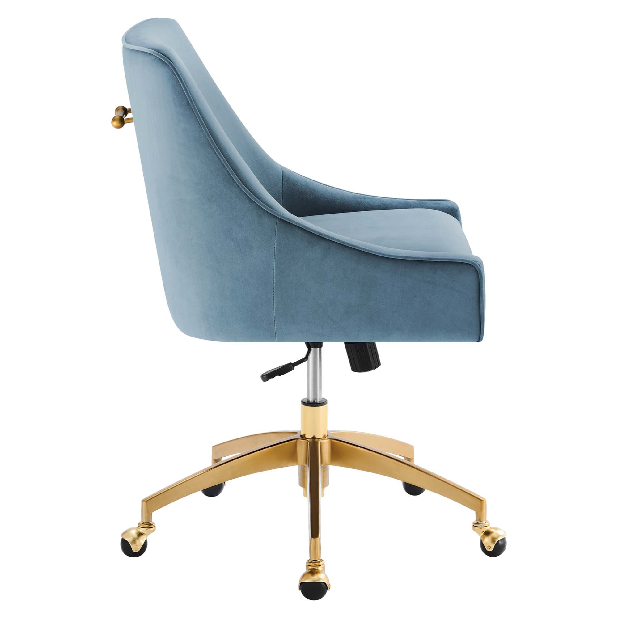 Discern Performance Velvet Office Chair - Light Blue