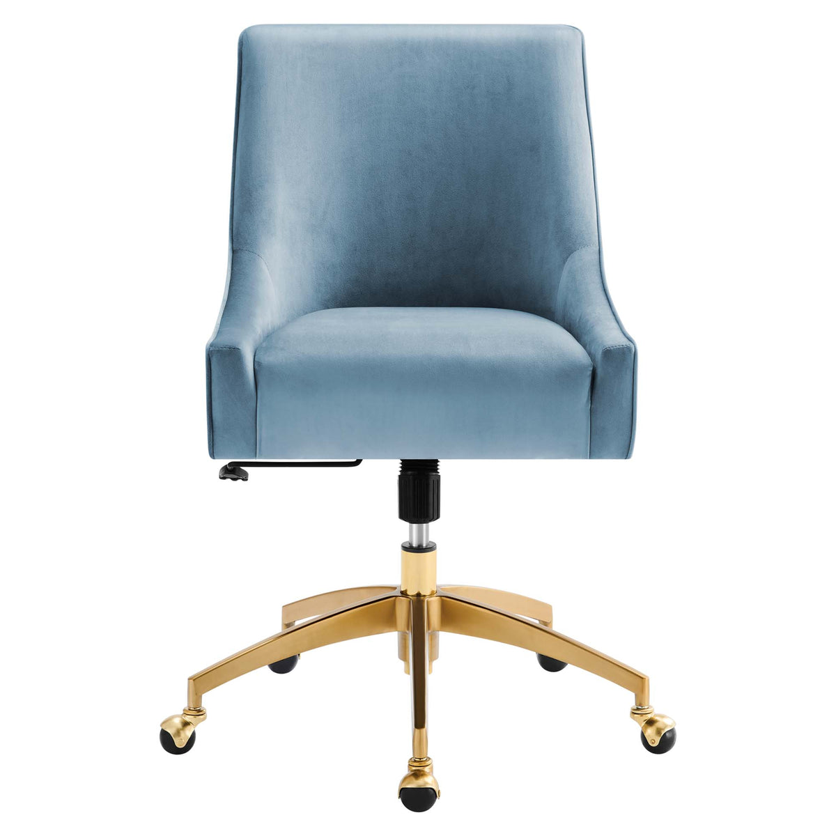 Discern Performance Velvet Office Chair - Light Blue