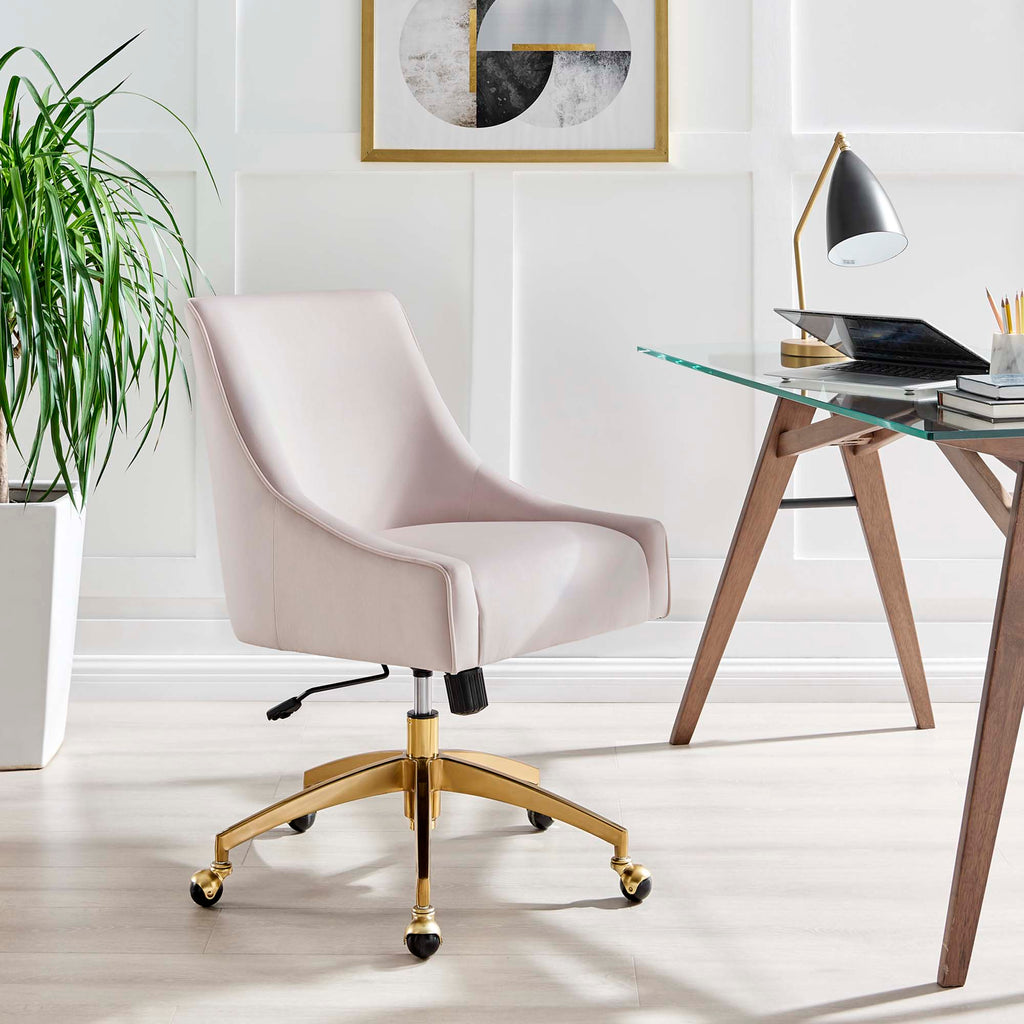 Discern Performance Velvet Office Chair - Pink (chair)