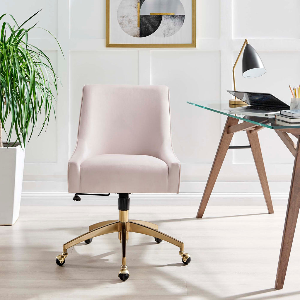 Discern Performance Velvet Office Chair - Pink (chair)