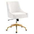 Discern Performance Velvet Office Chair - White (chair)