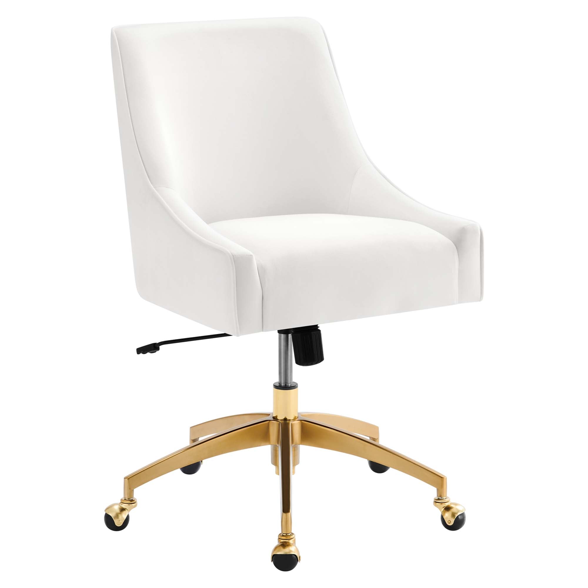 Discern Performance Velvet Office Chair - White (chair)
