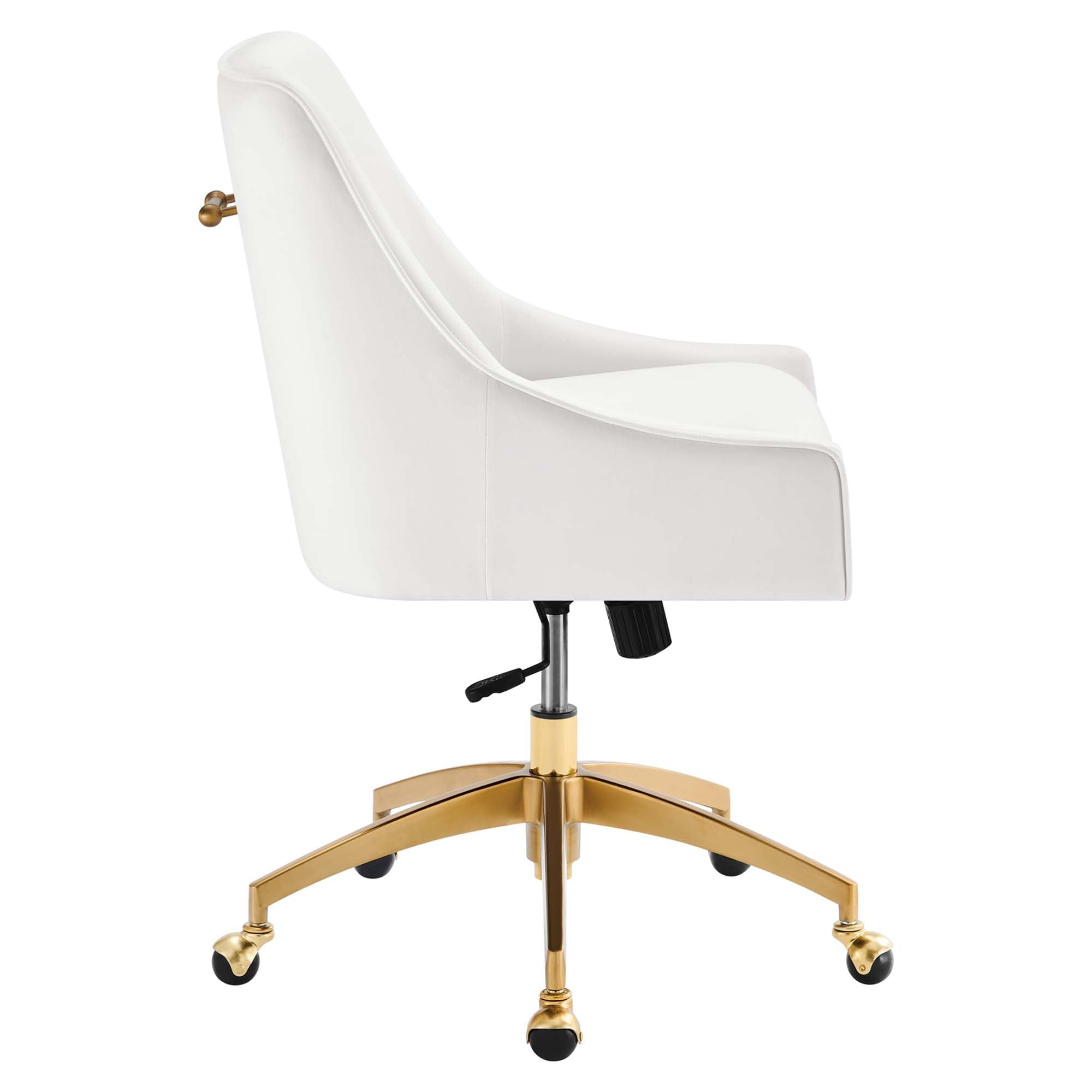 Discern Performance Velvet Office Chair - White (chair)