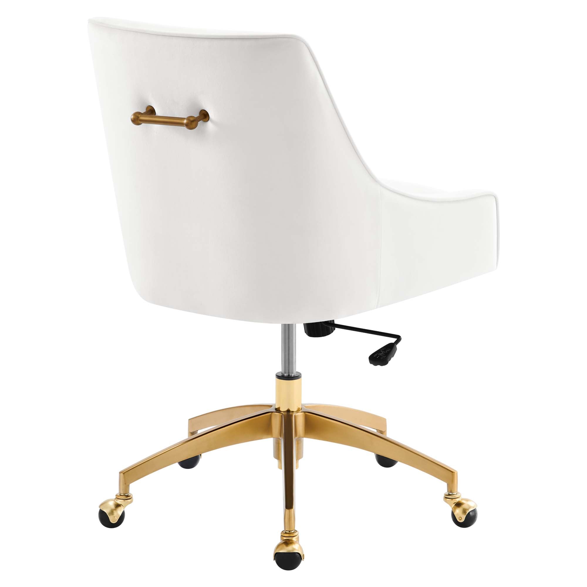 Discern Performance Velvet Office Chair - White (chair)