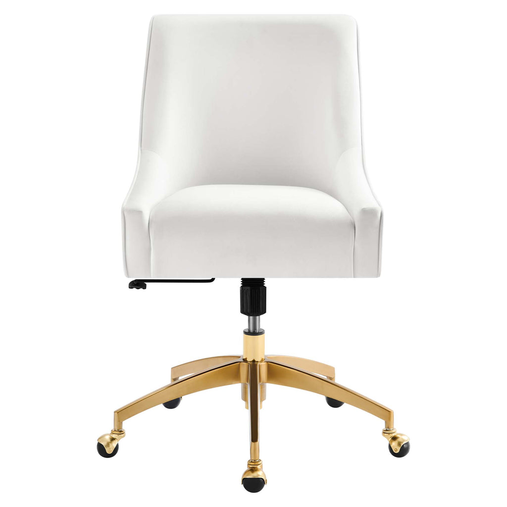 Discern Performance Velvet Office Chair - White (chair)
