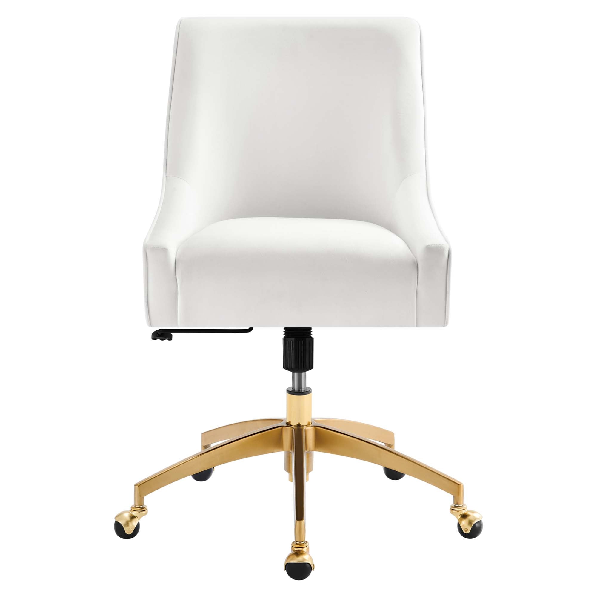 Discern Performance Velvet Office Chair - White (chair)