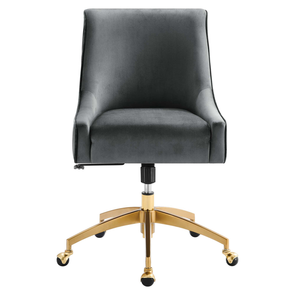 Discern Performance Velvet Office Chair - Gray (Chair)