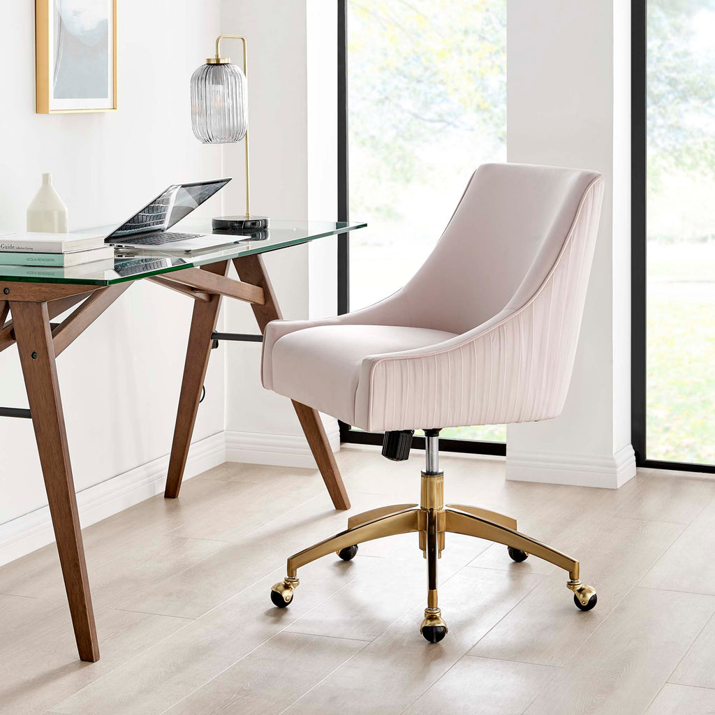 Discern Performance Velvet Office Chair - Pink (Chair)