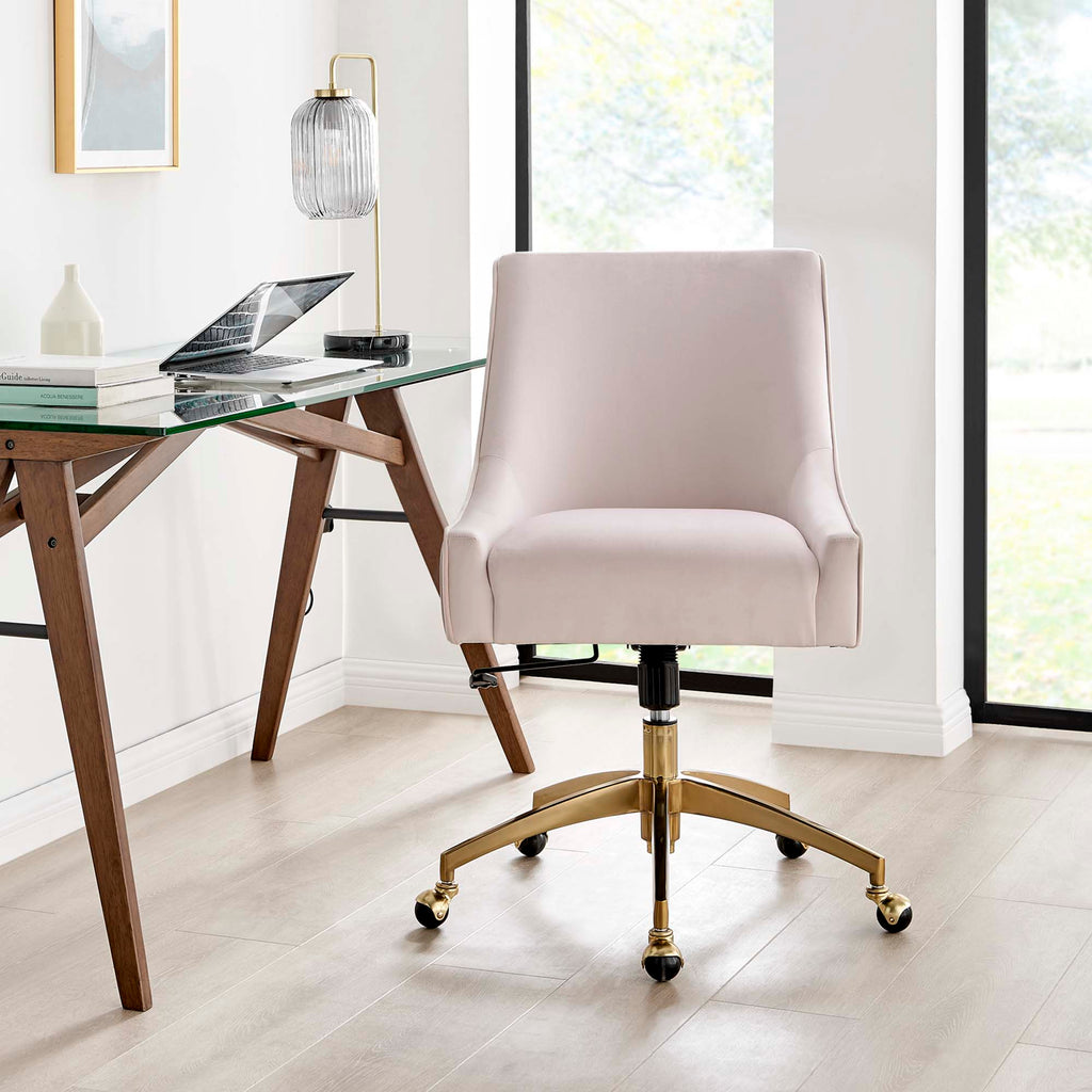 Discern Performance Velvet Office Chair - Pink (Chair)
