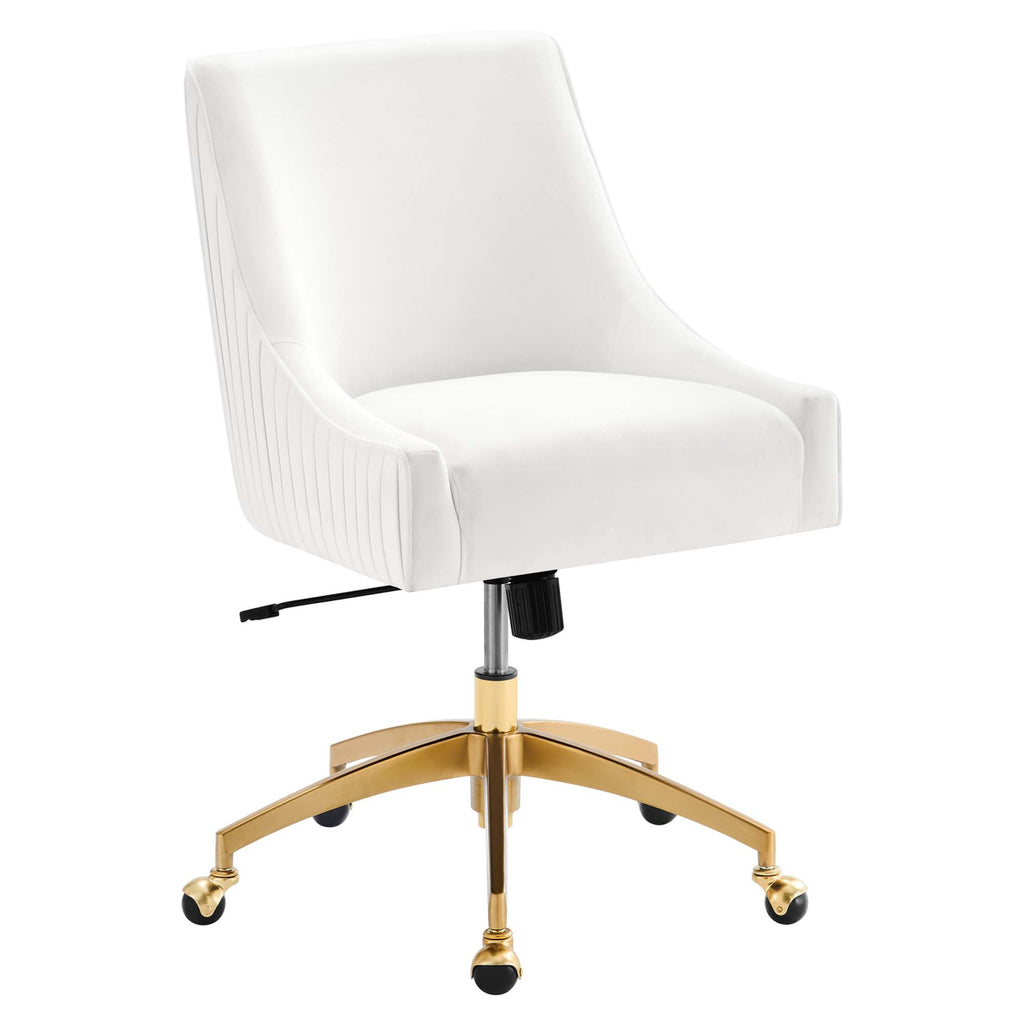 Discern Performance Velvet Office Chair - White (Chair)