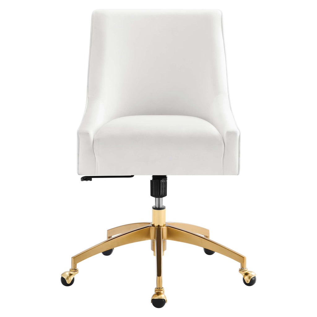 Discern Performance Velvet Office Chair - White (Chair)