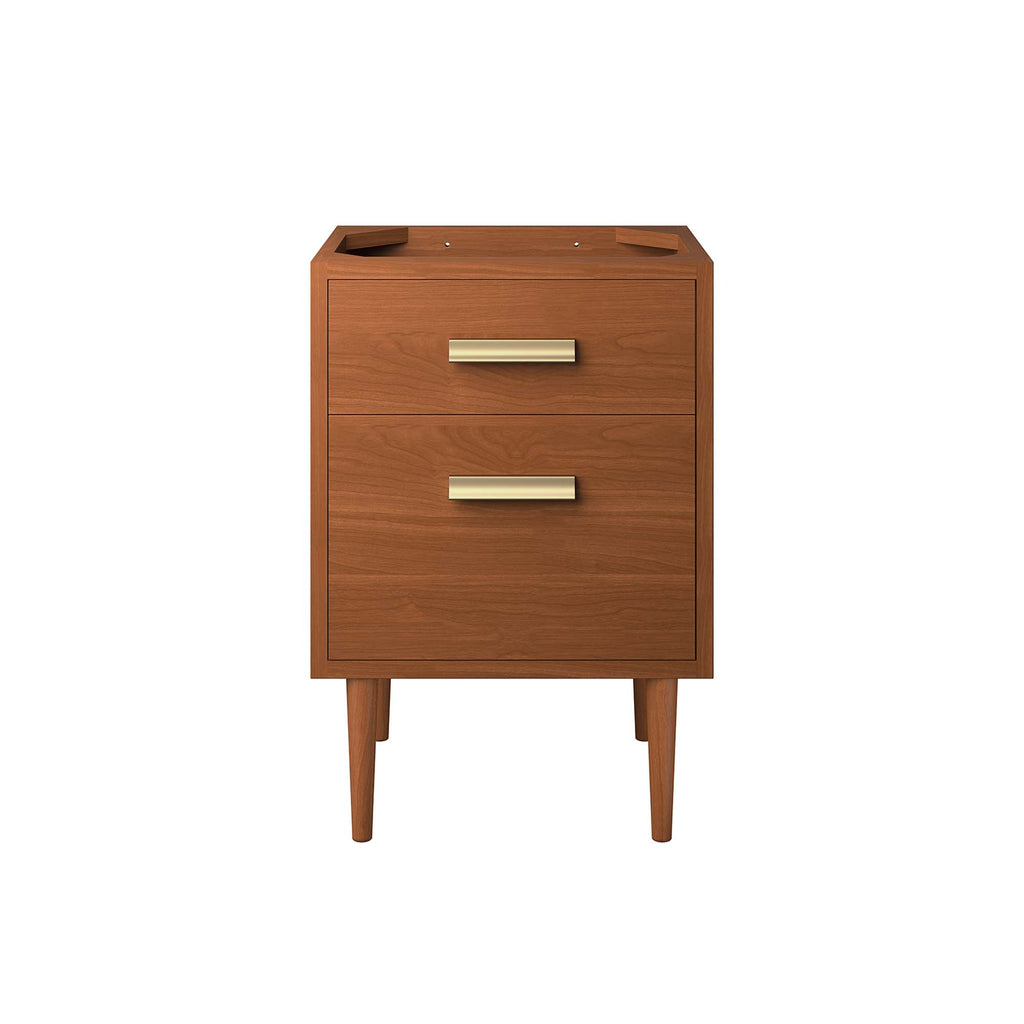 Cassia 24" Teak Wood Bathroom Vanity Cabinet (Sink Basin Not Included) - Natural