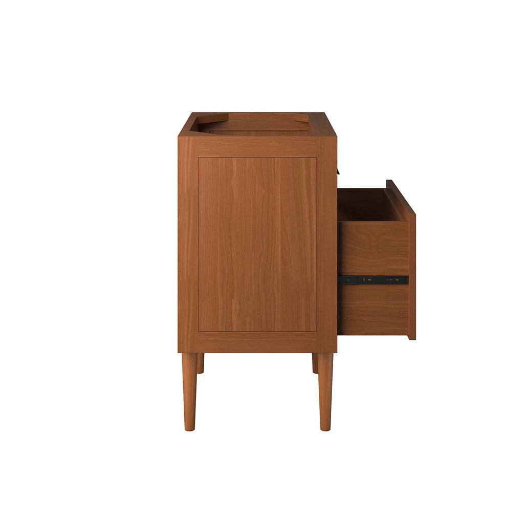 Cassia 24" Teak Wood Bathroom Vanity Cabinet (Sink Basin Not Included) - Natural