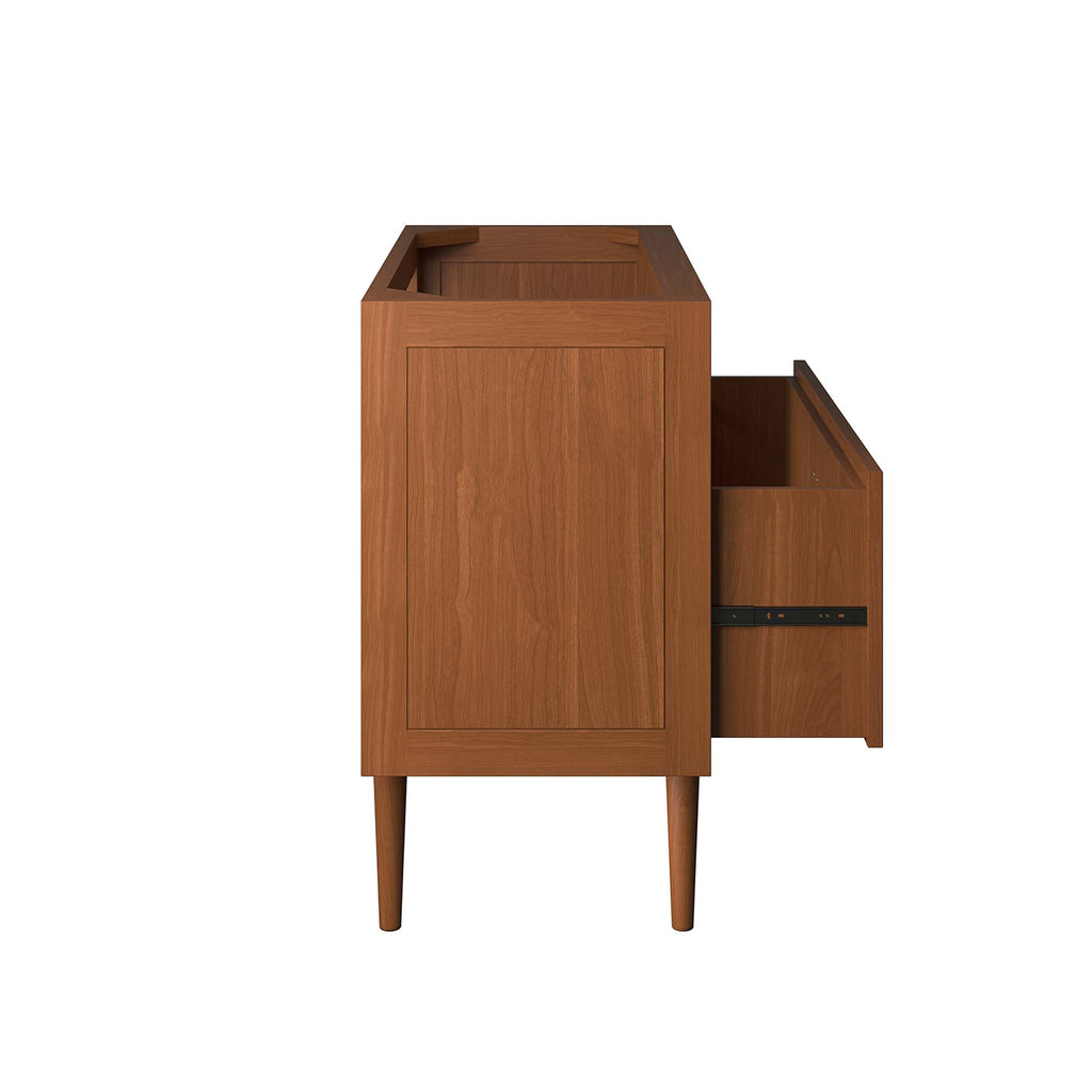 Cassia 36" Teak Wood Bathroom Vanity Cabinet (Sink Basin Not Included) - Natural
