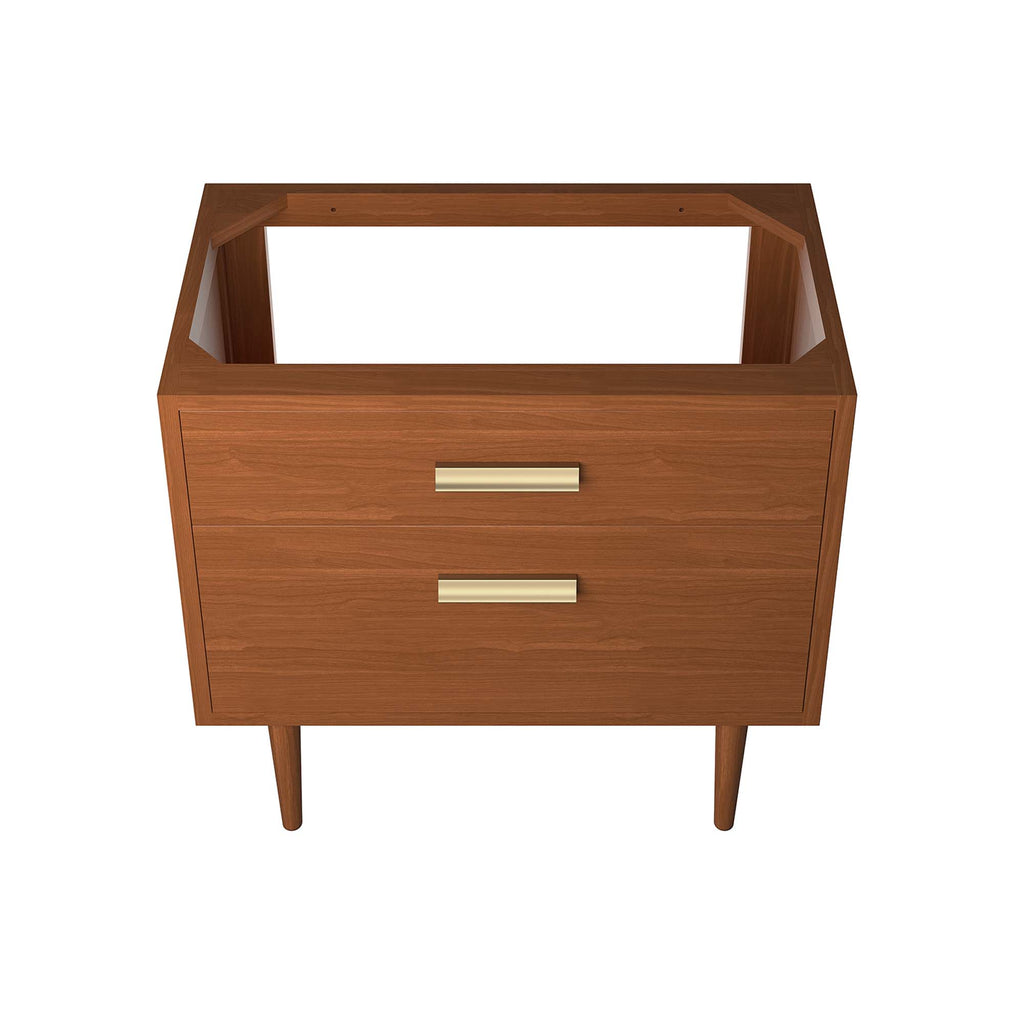 Cassia 36" Teak Wood Bathroom Vanity Cabinet (Sink Basin Not Included) - Natural