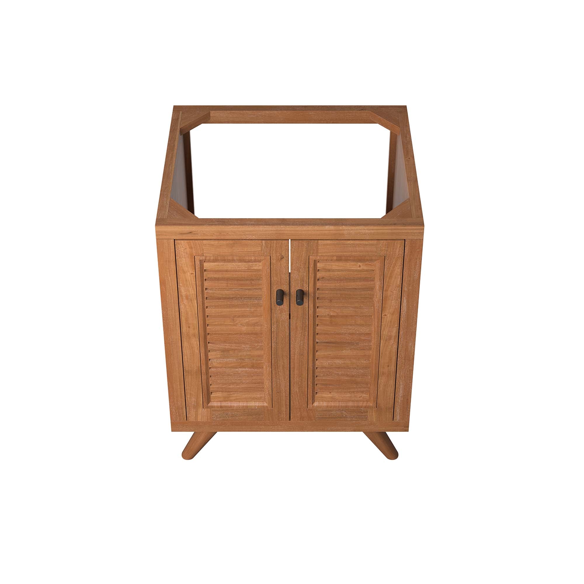 Birdie 24" Teak Wood Bathroom Vanity Cabinet (Sink Basin Not Included) - Natural