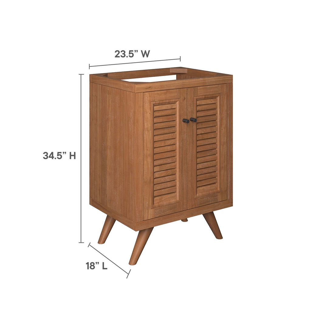 Birdie 24" Teak Wood Bathroom Vanity Cabinet (Sink Basin Not Included) - Natural