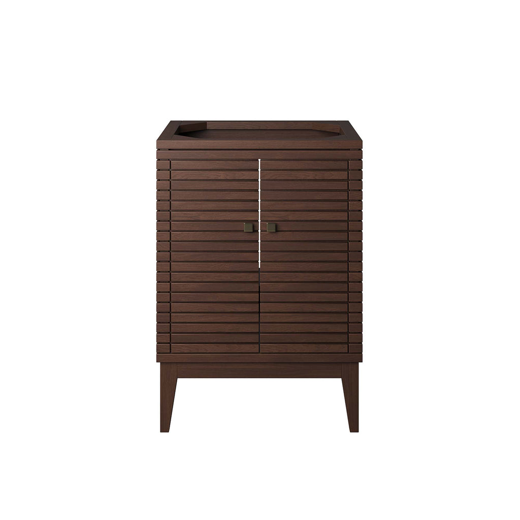 Ledger 24" Wood Bathroom Vanity Cabinet (Sink Basin Not Included) - Walnut