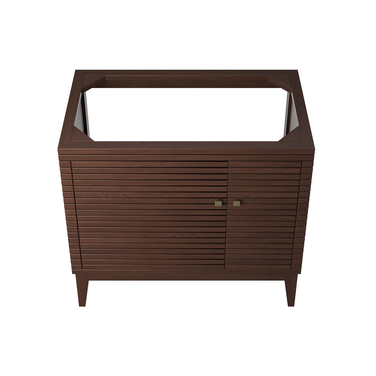 Ledger 36" Wood Bathroom Vanity Cabinet (Sink Basin Not Included) - Walnut