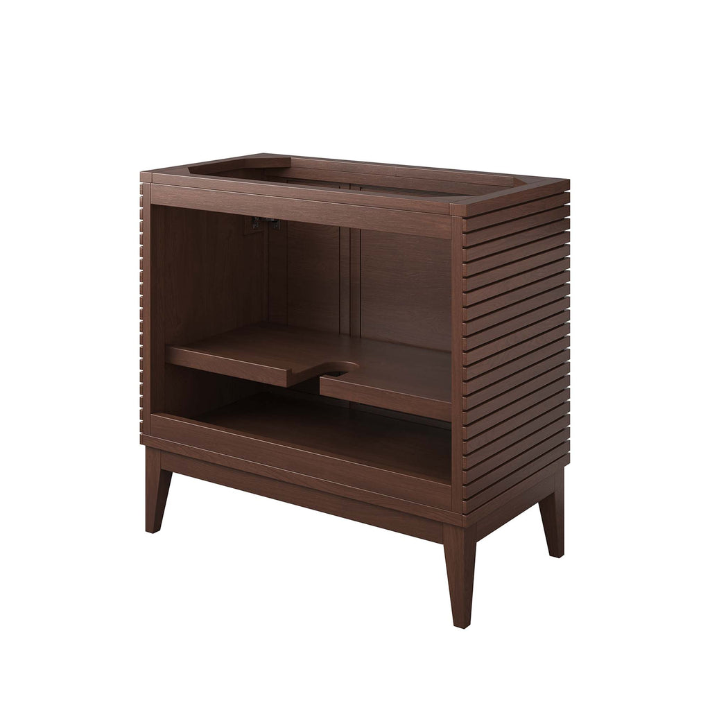 Ledger 36" Wood Bathroom Vanity Cabinet (Sink Basin Not Included) - Walnut