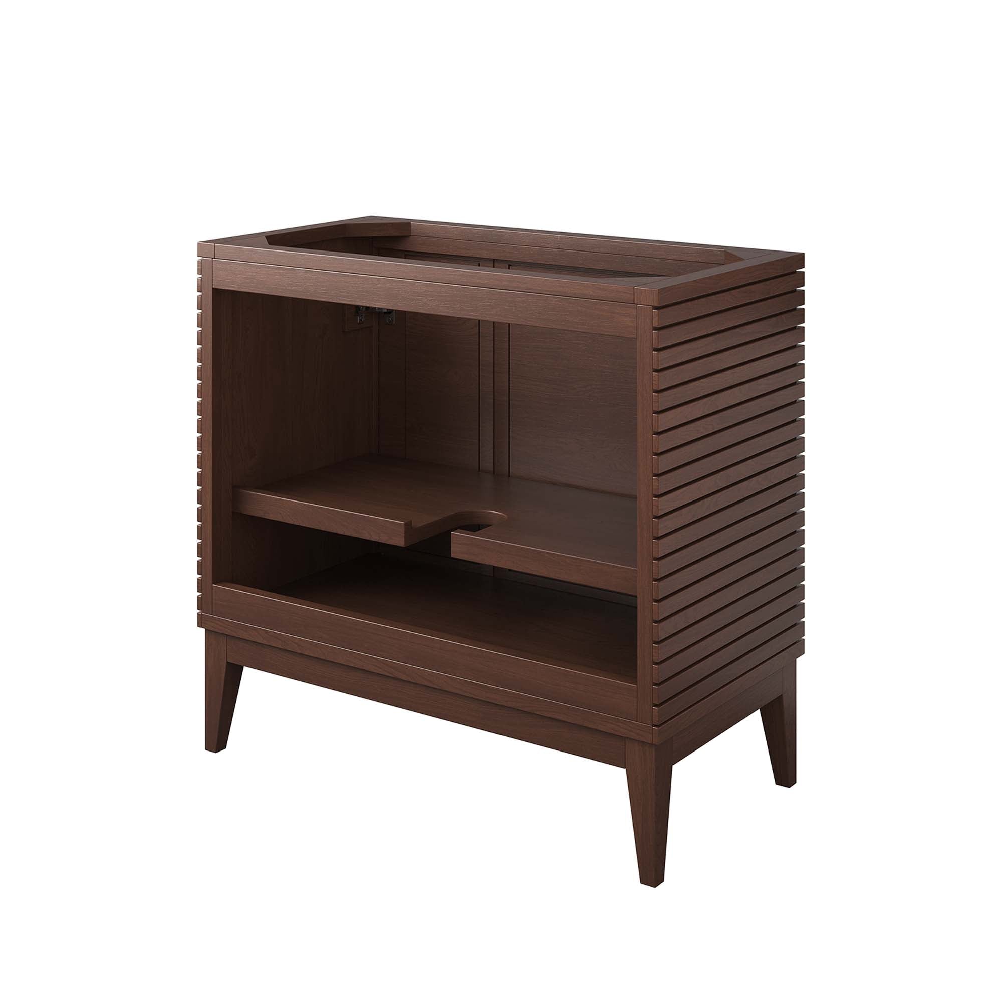 Ledger 36" Wood Bathroom Vanity Cabinet (Sink Basin Not Included) - Walnut
